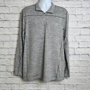 🌼SWISSTECH Shirt Mens Size XL Gray Quarter Zip Long Sleeve Pullover